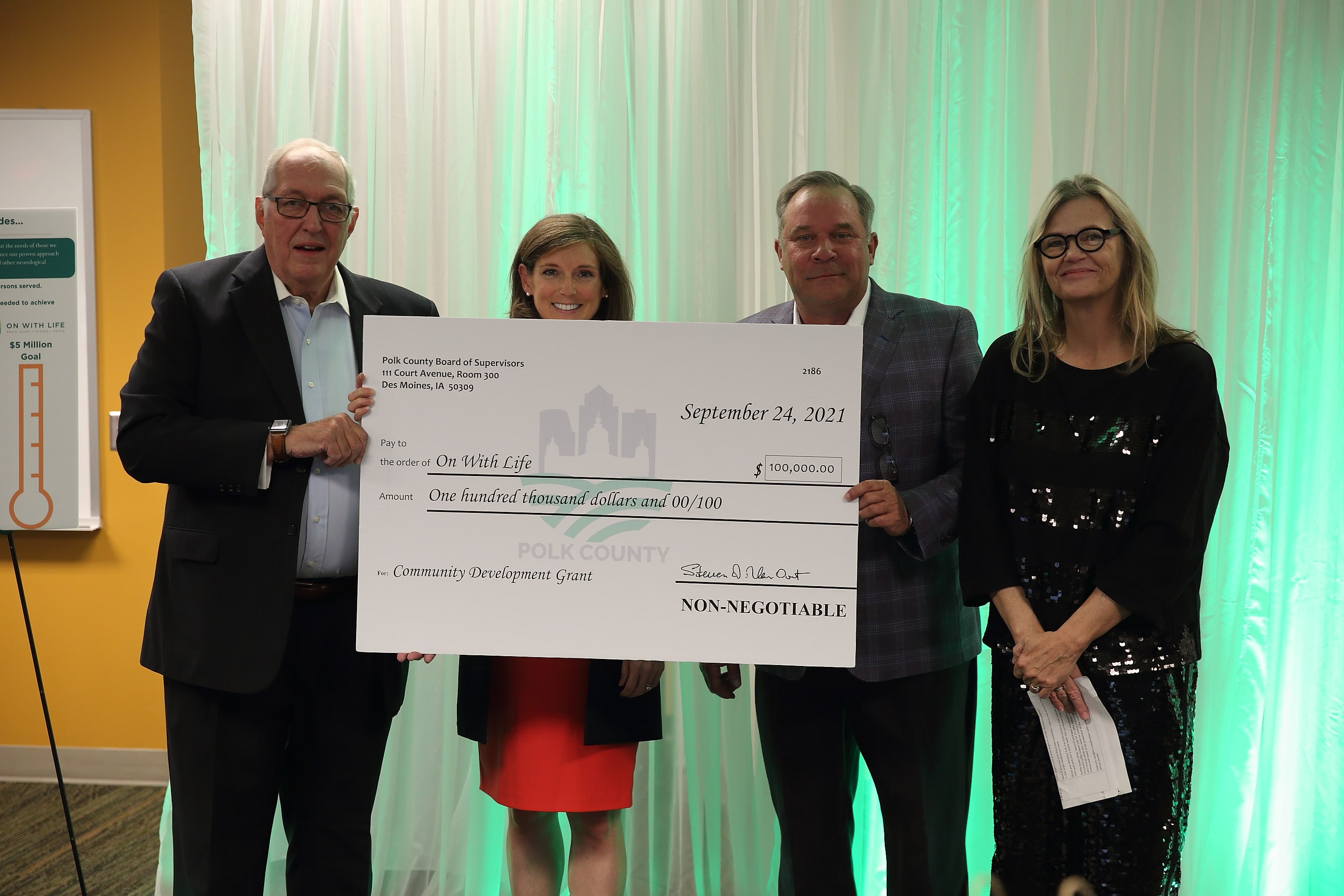 Polk County Large Check Donation